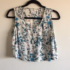 UO floral cropped tank top